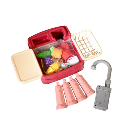Kitchen Sink with Running Water | Electronic Dishwasher & Working Faucet Toy Set – Role Play