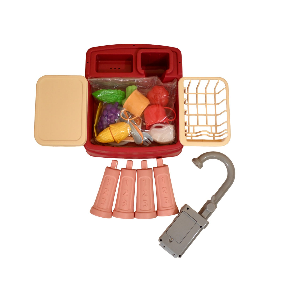 Kitchen Sink with Running Water | Electronic Dishwasher & Working Faucet Toy Set – Role Play